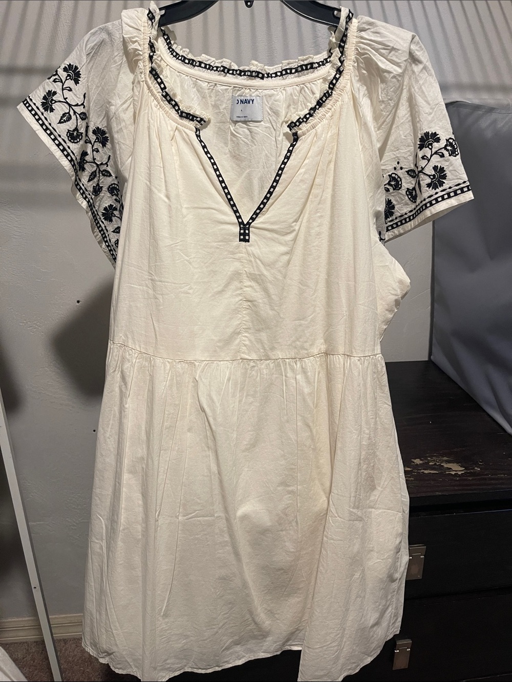 Old Navy Mini Dress with Black Embroidery